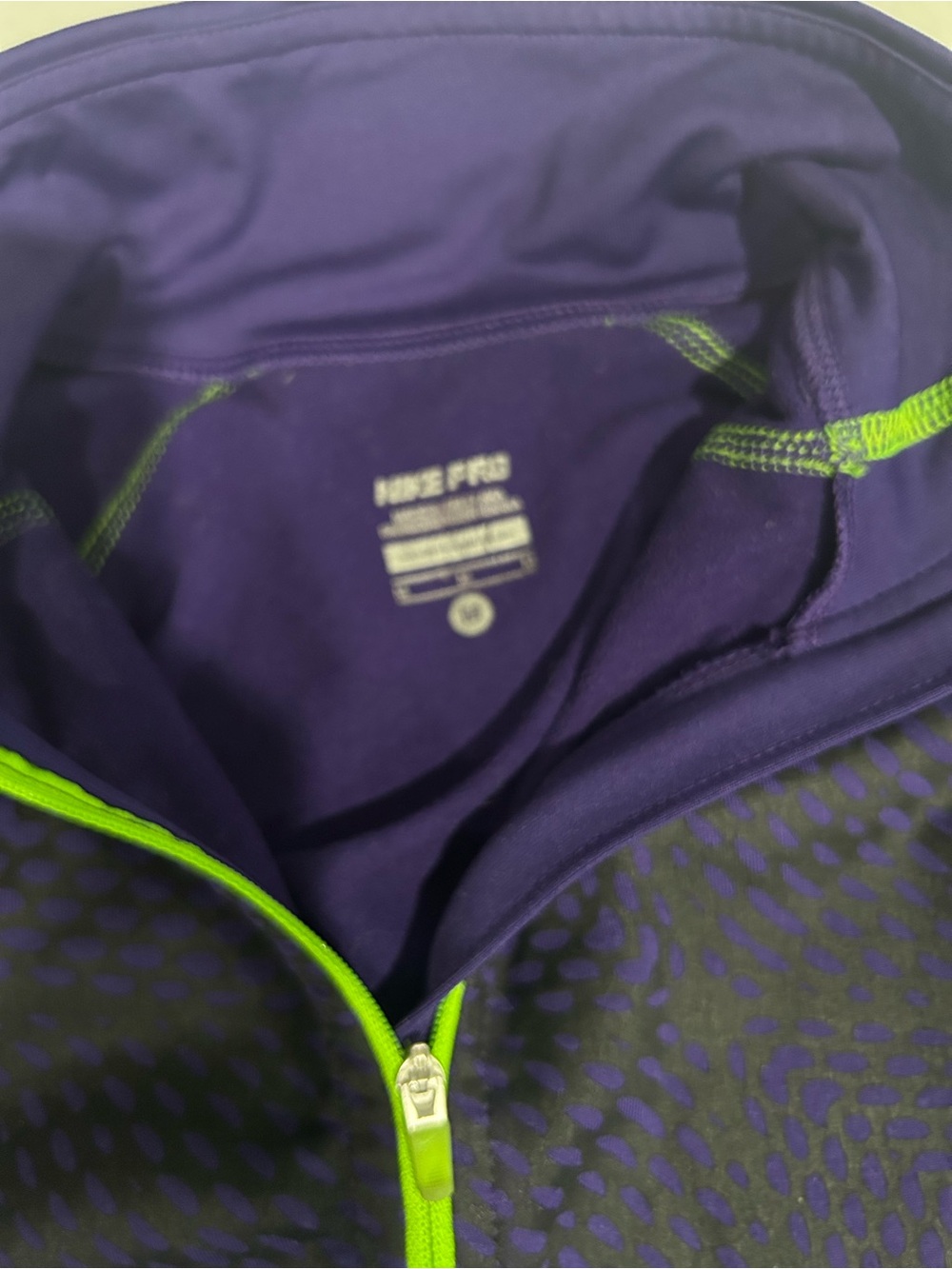 Nike Purple Jacket with Neon Green Accents